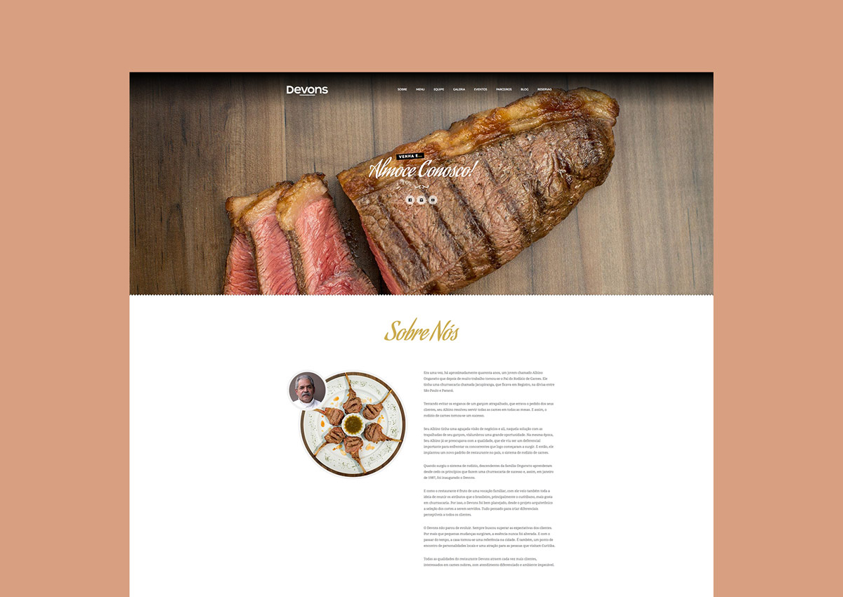 Devons Steakhouse – Website